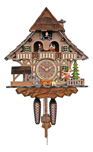 Reloj Cucu Tradicional, Estilo Casa En El Bosque Negro, Con 