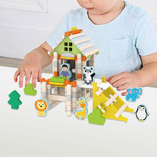 Blocos De Construção Diy Casa Brinquedos Jardim Zoológico
