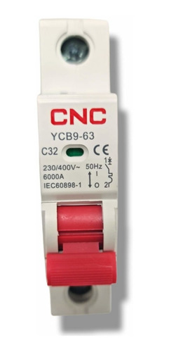 Imagen 2 de 4 de Interruptor Automático Curva C 32a 6ka Cnc