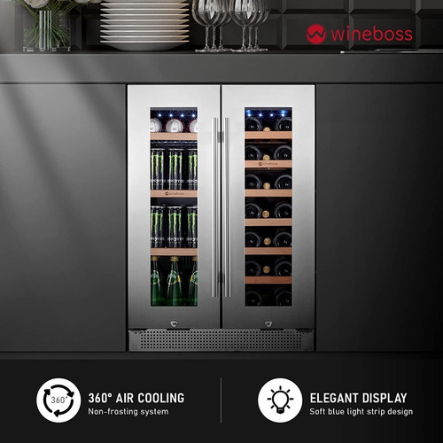 Refrigerador De Vino Y Bebidas Bodega 18 Botellas Y 57 Latas