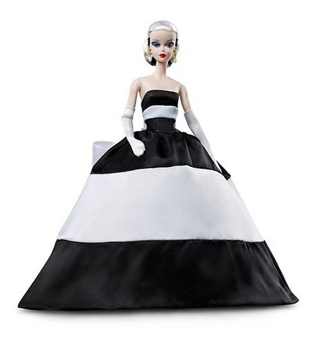 Boneca Barbie Silkstone Black And White Forever Nrfb Bfmc