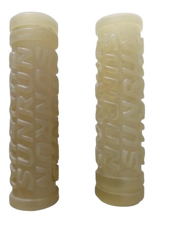 Imagen 1 de 5 de Puños Mtb Transparentes Sunrun De Bicicleta + Luz Halogeno.