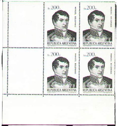 1985 -  Cuadro Del $a200 Manuel Belgrano, Con Complemento