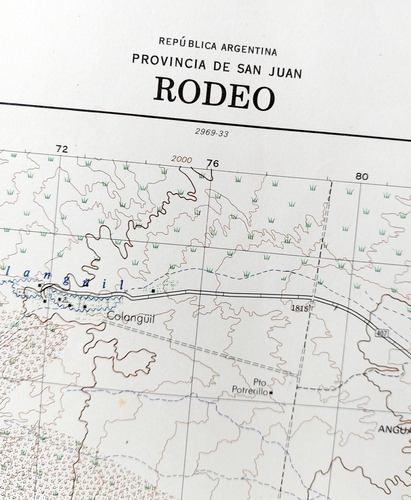 Mapa De Rodeo San Juan 1984 Carta Topografica Plano Igm