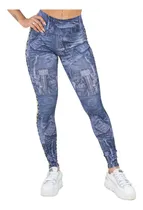 Comprar Calza Stronger Fit Stronger Jean Azul Mujer Tiro Alto Largo