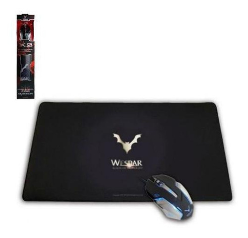 Kit Gamer Wesdar X2 Mouse 2400dpi 6 Botoes + Mouse Pad