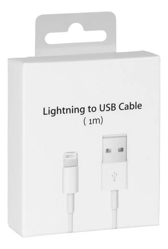 Cable Cargador Usb Lightning Para iPhone 1 Mt