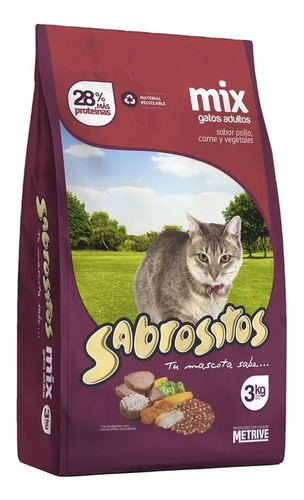 Alimento Sabrositos Mix Gatos Adultos 3kg