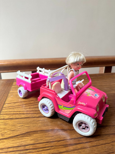 Power Wheels Jeep Vintage 1997 Mattel Barbie Kelly Rosa