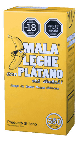 Juego De Cartas Mala Leche Con Plátano Pásalo Chancho