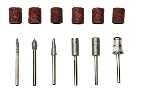 Fresas De Manicuria Metal - Set X6 + Limas