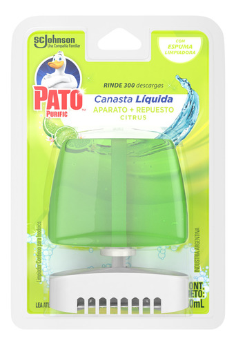 Canasta Líquida P/ Inodoro Pato Citrus Aparato + Rep X 6 U