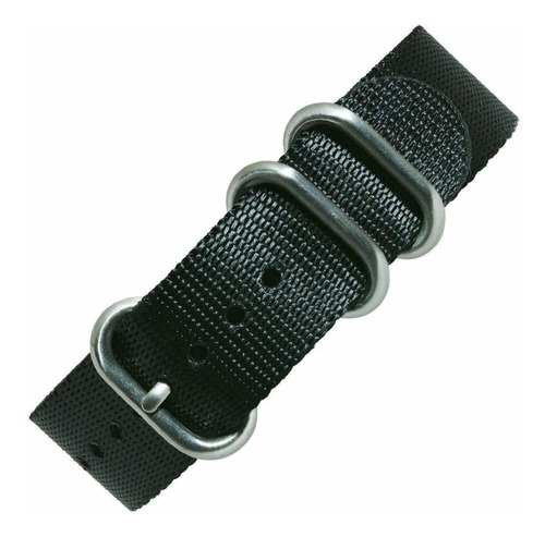 Correa De Nylon Militar Negra 20mm