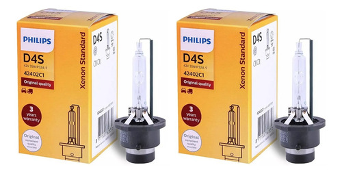 Par Lampada Xenon D4s 35w 4300k Philips 100% Original