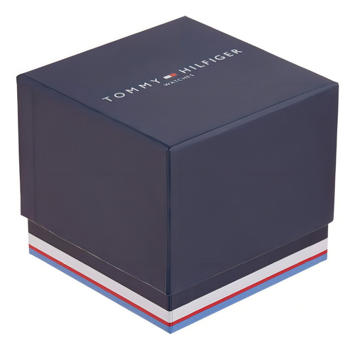 Reloj Tommy Hilfiger Th1710518 Hombre Acero Multifuncion Color De La Malla Plateado Color Del Bisel Plateado Color Del Fondo Celeste