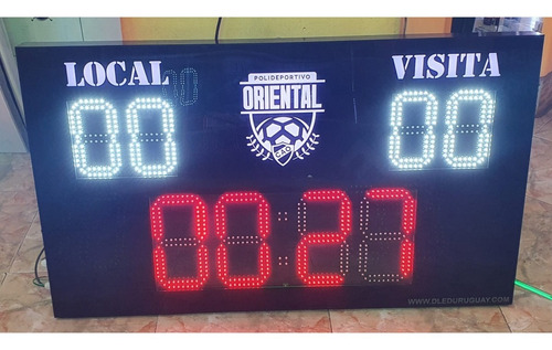 Imagen 2 de 9 de Tablero Electrónico Led Cancha Fútbol 5 Interior O Exterior