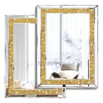 Comprar Xihacty Espejos De Pared De 2 Piezas, Espejos De Diamante Ap