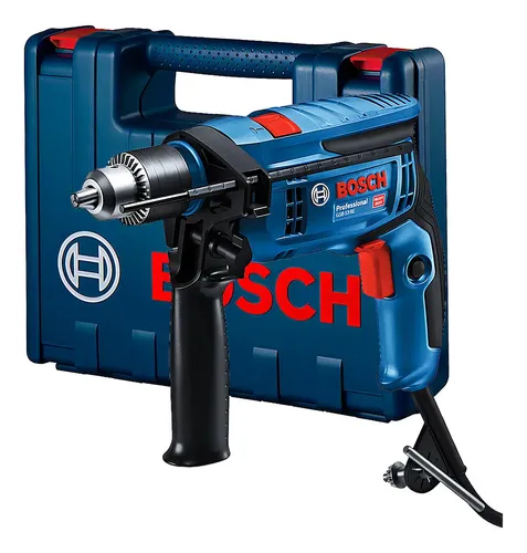 Furadeira De Impacto 750w Gsb 13 Re Em Maleta Bosch Cor Azul 127v