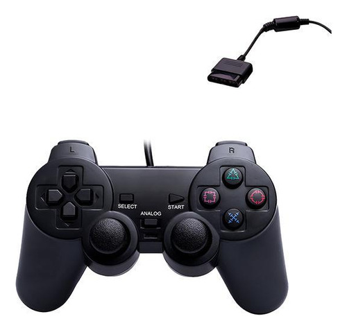 Manete De Ps2 Dualshock Wired Controle Analógico Preto