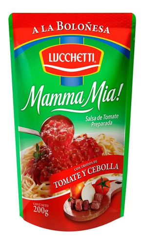 Salsa De Tomate Lucchetti Mamma Mía Bolognesa 200 G