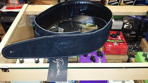 Correa De Cuero Negra Tijuana 510/8 Guitarra Bajo Acolchada