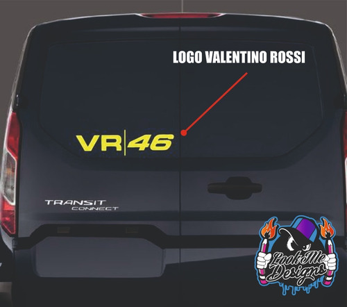 Calco Vinilo De 30cm  Valentino Rossi Vr/46 Autos Camionetas
