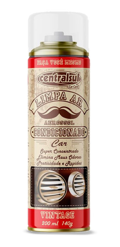 Imagem 1 de 5 de Limpa Ar Condicionado Higienizador Vintage 200ml Centralsul
