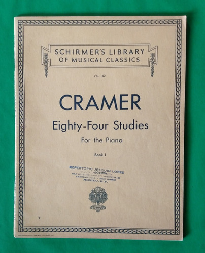 Partitura . Cramer Schirmers Library Of Musical Classics