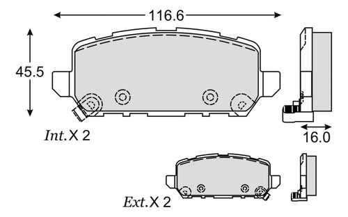 Balatas Traseras Honda Hr-v 1.8 2016-2022 D18419069 Xcd1841h