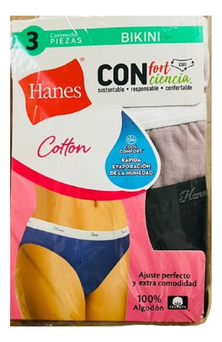 6 Pantaletas Hanes Para Dama (6 Pack Ropa Interior Calzones)