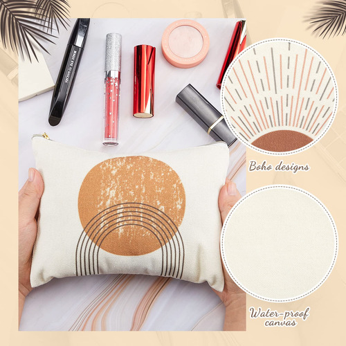 6 Piezas Bolsa De Maquillaje Boho Neceser De Maquillaje Suns