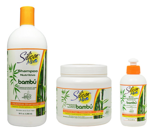 Mezcla De Silicio Bambu Nutritive Cabello Combo Set Ii Por A