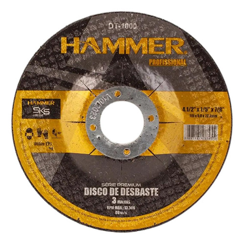 Disco Desbaste Hammer 4./12x7/8