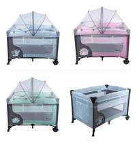 Comprar Corral Corrales Para Bebe Niño Niña Pack And Play Color Verde Rosado Celeste Diseño De La Tela Acolchado