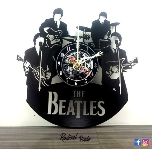 Reloj De Vinilo The Beatles 3 Regalos Decoracion