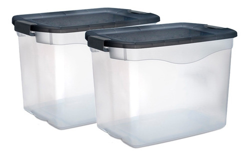 Caja Plastica Organizador Apilable 36 Lts X2- Colombraro