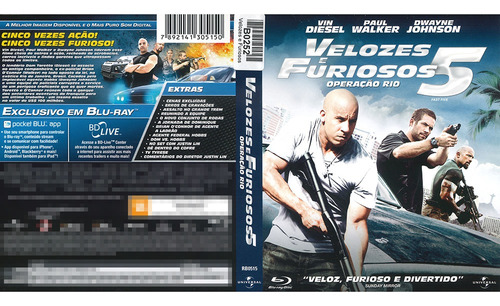 Blu-ray Velozes E Furiosos 5 Operação Rio Usado