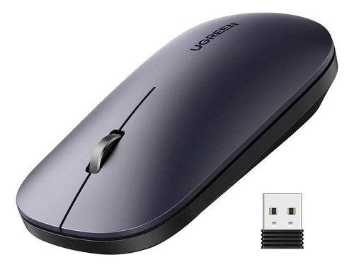 Mouse Bluetooth Sem Fio Ugreen 4000dpi 2,4gz Cinza Preto