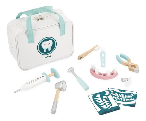 Maletín Dentista Con Accesorios De Madera 10 Pzas Janod
