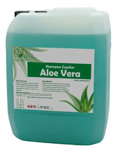 Shampoo De Aloe Vera Orgánico Hidratar (5 Litros)
