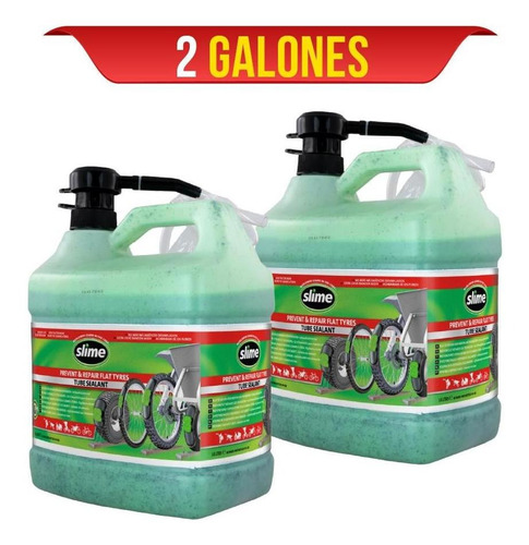 Sellador Llantas Con Neumatico Slime 1 Gal X2 Und