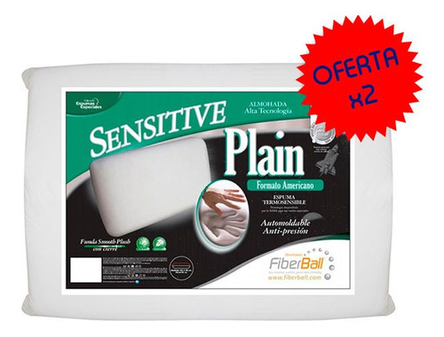 Almohada Sensitive X2 Viscoelástica Plain 63x35x15