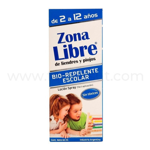 Zona Libre Bio Repelente Escolar Loción Spray X 60ml