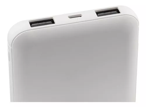 Mitzu® Power bank 10,000 mAh carga rápida 2 dispositivos, blanco