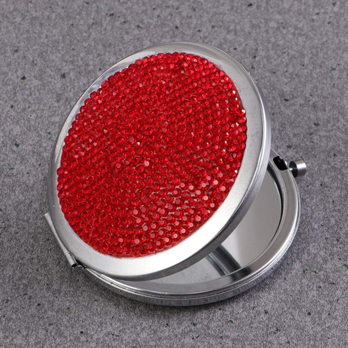 Lurrose Espejo Redondo Bling Espejo Compacto Espejo Plegable