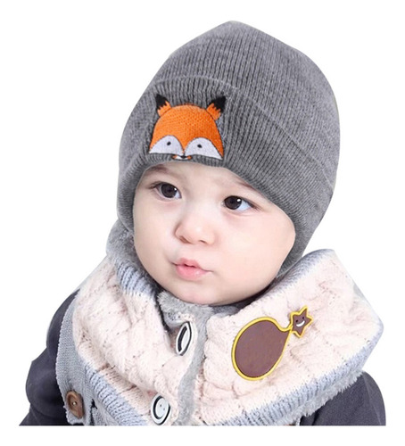 Gorro For Niños A La Moda, Cálido, De Invierno, Tejido De L