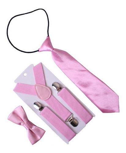 Set Suspensores + Humita + Corbata Varios Colores Para Niños