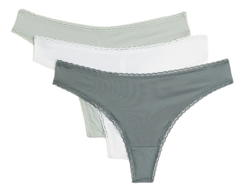 Pack 3 Calzones Tanga Brazilian Mujer H&m.