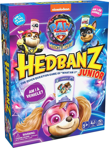 Hedbanz Junior Paw Patrol The Mighty Movie Game Games: Juego