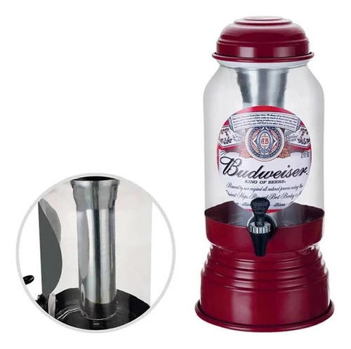 Cervejeira Chopeira Torre Chopp Vidro Budweiser 3,5 Lts